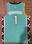 NBA 1 Wembanyama Spurs 22-23 city Maillot brodé